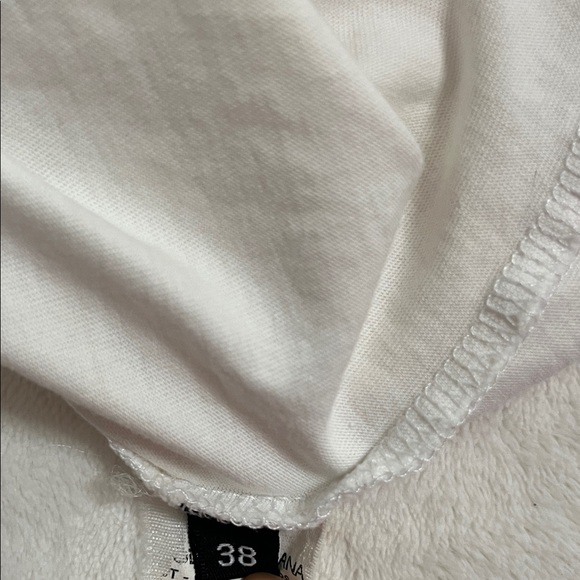 Dolce & Gabbana  White Tee with Black Logo - Picture 6 of 8
